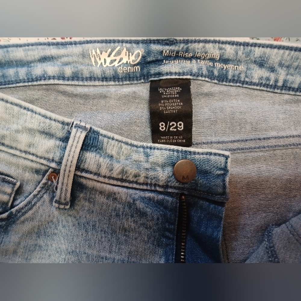 MOSSIMO DENIM Ripped Mid Rise Jegging Jeans - Picture 7 of 7